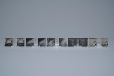 Une collection de photos sur plaques de verres st&eacute;reo de sc&egrave;nes chinoises, d&eacute;but du 20&egrave;me