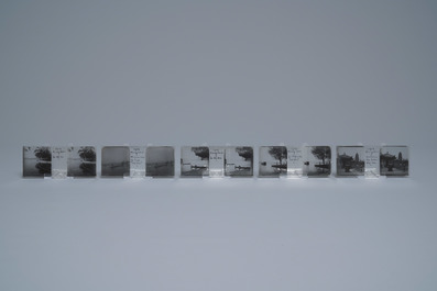 Une collection de photos sur plaques de verres st&eacute;reo de sc&egrave;nes chinoises, d&eacute;but du 20&egrave;me