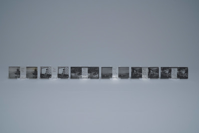 Une collection de photos sur plaques de verres st&eacute;reo de sc&egrave;nes chinoises, d&eacute;but du 20&egrave;me
