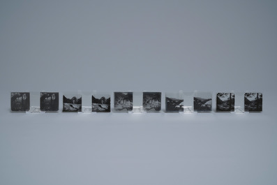 Une collection de photos sur plaques de verres st&eacute;reo de sc&egrave;nes chinoises, d&eacute;but du 20&egrave;me