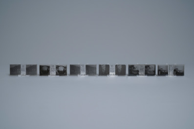 Une collection de photos sur plaques de verres st&eacute;reo de sc&egrave;nes chinoises, d&eacute;but du 20&egrave;me