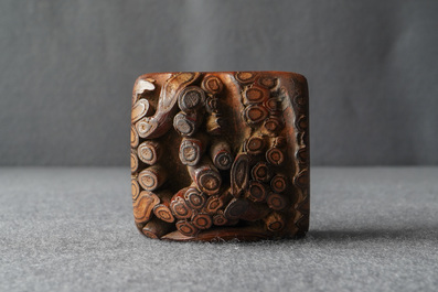 A Chinese natural form bamboo root seal, Republic