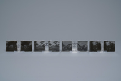Une collection de photos sur plaques de verres st&eacute;reo de sc&egrave;nes chinoises, d&eacute;but du 20&egrave;me