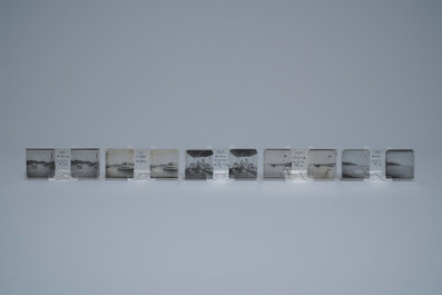 Une collection de photos sur plaques de verres st&eacute;reo de sc&egrave;nes chinoises, d&eacute;but du 20&egrave;me
