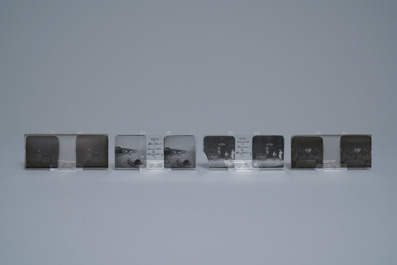 Une collection de photos sur plaques de verres st&eacute;reo de sc&egrave;nes chinoises, d&eacute;but du 20&egrave;me
