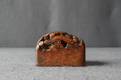 A Chinese natural form bamboo root seal, Republic