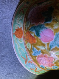 Three Chinese famille rose Straits or Peranakan market bowls, 4-character mark, 19th C.