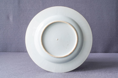 A Chinese verte-Imari Portuguese market dish with the arms of Ataide, ca. 1720