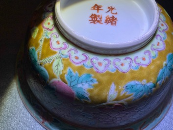 Three Chinese famille rose Straits or Peranakan market bowls, 4-character mark, 19th C.