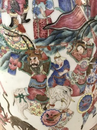 A large Chinese famille rose 'court scene' vase, 19th C.