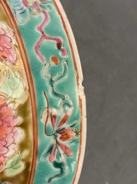 Three Chinese famille rose Straits or Peranakan market bowls, 4-character mark, 19th C.