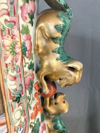 A large Chinese famille rose 'court scene' vase, 19th C.