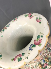 A large Chinese famille rose 'court scene' vase, 19th C.