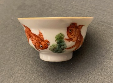 Eight Chinese wine cups, 19/20th C.