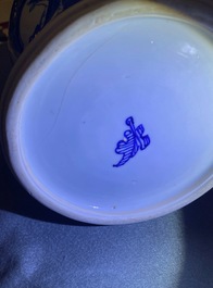 A Chinese blue and white yenyen 'immortals' vase, Kangxi