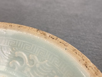 A Chinese qingbai 'twin fish' saucer dish, Song