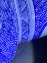 A Chinese blue and white yenyen 'immortals' vase, Kangxi