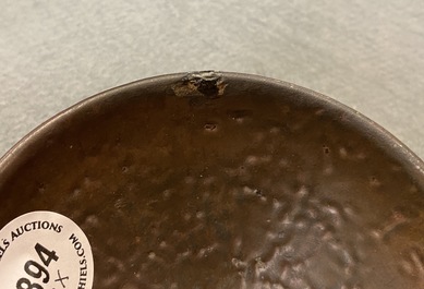 Deux bols en gr&egrave;s porcelaineux de type jianyao &agrave; &eacute;mail 'fourrure de li&egrave;vre' et brun, Song