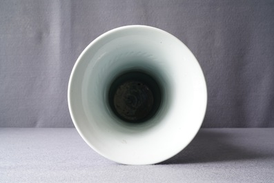 A Chinese blue and white yenyen 'immortals' vase, Kangxi