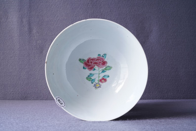 A Chinese famille rose relief-decorated bowl, Yongzheng