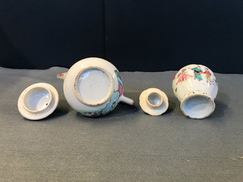 A Chinese famille rose 18-piece tea service, Yongzheng
