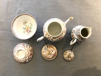 A Chinese famille rose and gilt part tea service, Qianlong
