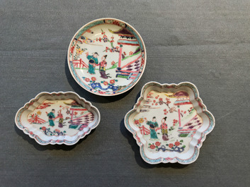 A Chinese famille rose 18-piece tea service, Yongzheng