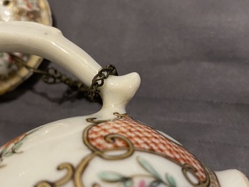 A Chinese famille rose and gilt part tea service, Qianlong
