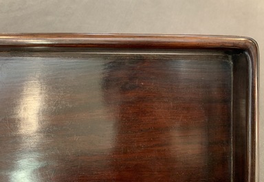 Deux plateaux et un socle en bois sculpt&eacute;, Chine, 18/19&egrave;me