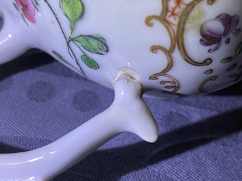 A Chinese famille rose and gilt part tea service, Qianlong