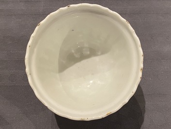 Eight Chinese famille rose cups and saucers, Yongzheng/Qianlong