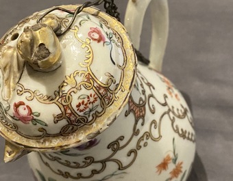 A Chinese famille rose and gilt part tea service, Qianlong