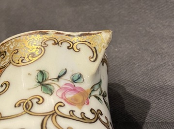 A Chinese famille rose and gilt part tea service, Qianlong