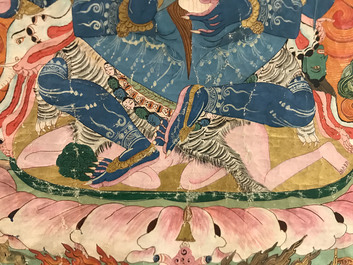 A 'Mahakala' thangka, Tibet, 19th C.