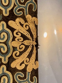 Un badge de mandarin &agrave; d&eacute;cor d'une grue, Chine, Qianlong/Jiaqing