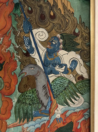 A 'Mahakala' thangka, Tibet, 19th C.