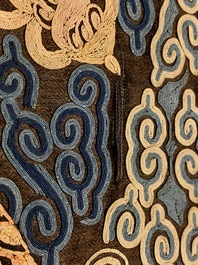 Un badge de mandarin &agrave; d&eacute;cor d'une grue, Chine, Qianlong/Jiaqing