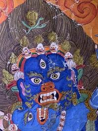 A 'Mahakala' thangka, Tibet, 19th C.