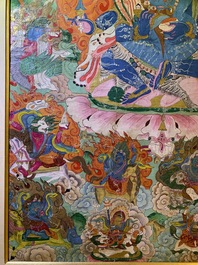 A 'Mahakala' thangka, Tibet, 19th C.