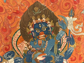 A 'Mahakala' thangka, Tibet, 19th C.