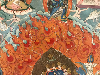 A 'Mahakala' thangka, Tibet, 19th C.