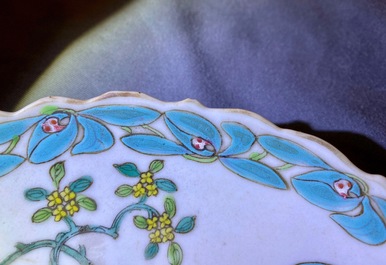 Trois paires d'assiettes en porcelaine de Chine, R&eacute;publique
