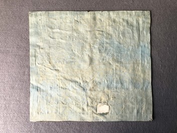 Un badge de mandarin &agrave; d&eacute;cor d'une grue, Chine, Qianlong/Jiaqing
