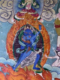A 'Mahakala' thangka, Tibet, 19th C.