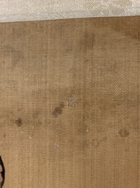 Ecole chinoise, encre et couleurs sur soie, Qing: 'Magu et cerf'
