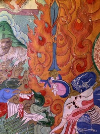 A 'Mahakala' thangka, Tibet, 19th C.