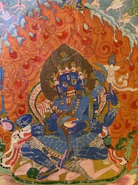 A 'Mahakala' thangka, Tibet, 19th C.