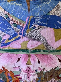 A 'Mahakala' thangka, Tibet, 19th C.