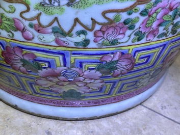 A large Chinese famille rose 'court scene' vase, 19th C.