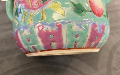 A Chinese famille rose jug and cover for the Straits or Peranakan market, 19th C.